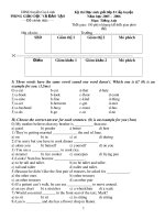 Đề thi học sinh giỏi Tiếng Anh lớp 8 số 31