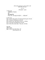 Kiểm tra định kì giữa học kì I1 Môn Tiếng Việt  lớp 1