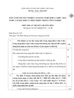 ĐỀ thi tốt nghiệp cao đẳng nghề ngành kỹ thuật lắ đặt và điều khiển trong công nghiệp phần lý thuyết và đáp án mã   (44)