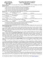 Đề khảo sát chất lượng môn Tiếng Anh lớp 12 ôn thi đại học số 110