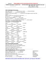 Đề luyện thi học sinh giỏi môn Tiếng Anh lớp 8 số 6