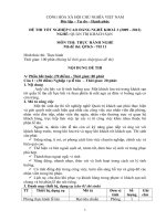 Đề thi tốt nghiệp cao đẳng nghề phần thực hành ngành quản trị khách sạn đề số  (11)