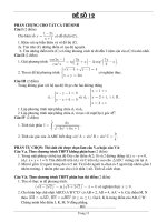 Đề thi thử đại học môn Toán (21)