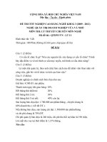 Đề thi tốt nghiệp cao đẳng nghề phần lý thuyết ngành quản trị  doanh nghiệp vừa và nhỏ đề số  (11)