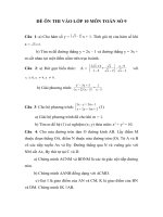 ĐỀ ÔN THI VÀO LỚP 10 MÔN TOÁN SỐ 9