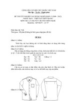 bộ đề thi tốt nghiệp lý thuyết ngành may và thiết kế thời trang cao đẳng nghề đề số  (36)