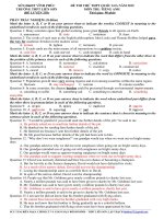 Đề thi thử THPT quốc gia môn Tiếng Anh số 238