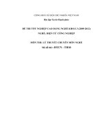 Đề thi tốt nghiệp cao đẳng nghề phần thực hành ngành điện tử công nghiệp đề số  (10)