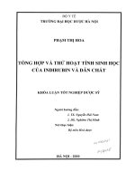 Tổng hợp và thử hoạt tính sinh học của indirubin và dẫn chất