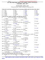 Đề luyện thi học sinh giỏi Tiếng Anh lớp 8 số 66