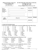 Đề thi học sinh giỏi, kiểm tra tiếng anh lớp 9 sưu tầm tham khảo ôn thi (74)