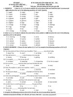 Đề luyện thi học sinh giỏi tiếng Anh lớp 9 số 47