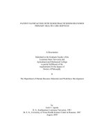 Luận án TS Y học: Patient satisfaction with nurse practitioner delivered primary health care services