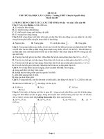 đề thử thử đại học môn vật lý các trường chuyên THPT trên toàn quốc đề số  (7)