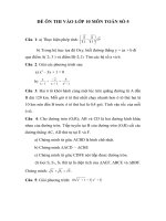 ĐỀ ÔN THI VÀO LỚP 10 MÔN TOÁN SỐ 5