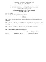 Đề thi tốt nghiệp cao đẳng nghề phần lý thuyết ngành điện tử dân dụng đề số  (1)