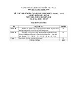 Đề thi tốt nghiệp cao đẳng nghề phần thực hành ngành điện dân dụng đề số  (7)