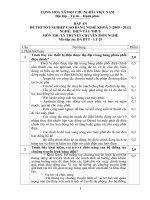 Đề thi tốt nghiệp cao đẳng nghề phần lý thuyết ngành điện tàu thủy kèm đá án đề số  (29)