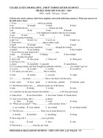 Đề luyện thi học sinh giỏi Tiếng Anh lớp 8 số 79