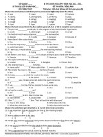 Đề luyện thi học sinh giỏi tiếng Anh lớp 9 số 51