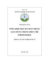 Tổng hợp một số chất trung gian dùng trong điều chế formoterol