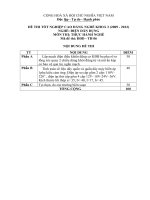 Đề thi tốt nghiệp cao đẳng nghề phần thực hành ngành điện dân dụng đề số  (6)