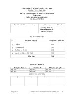 Ngân hàng đề thi tốt nghiệp phần thực hành ngành công nghệ ô tô đề số  (43)