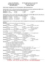 Đề thi thử THPT quốc gia môn Tiếng Anh số 429