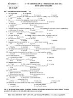 Đề thi học sinh giỏi Tiếng Anh lớp 12 số 10