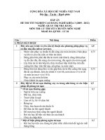 Đề thi tốt nghiệp cao đẳng nghề phần lý thuyết kèm đáp án ngành quản trị nhà hàng đề số  (17)