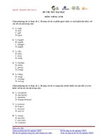 đề luyện thi đại học tiếng anh, đề thi số 21