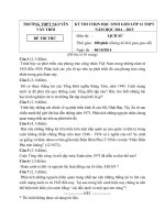 Đề thi thử học sinh giỏi lớp 12, năm 2014 -2015