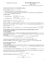 ĐỀ THI THỬ ĐẠI HỌC LẦN 2 MÔN: TOÁN