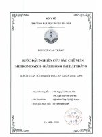 Bước đầu nghiên cứu bào chế viên metronidazol giải phóng tại đại tràng