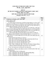 Đề thi tốt nghiệp cao đẳng nghề phần lý thuyết ngành điện tàu thủy kèm đá án đề số  (31)