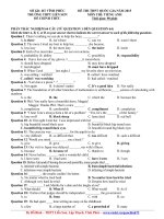 Đề thi thử THPT quốc gia môn Tiếng Anh số 430