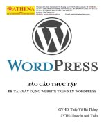 XÂY DỰNG WEBSITE TRÊN NỀN WORDPRESS