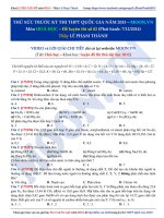 THỬ SỨC TRƯỚC KÌ THI THPT QUỐC GIA 2015 - HOÁ HỌC ĐỀ SỐ  (1)