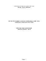 Đề thi tốt nghiệp cao đẳng nghề phần thực hành ngành quản trị máy tính đề số  (8)