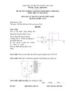 Đề thi tốt nghiệp cao đẳng nghề phần lý thuyết ngành điện tử dân dụng đề số  (42)