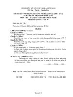 Đề thi tốt nghiệp cao đẳng nghề phần lý thuyết ngành quản trị máy tính đề số  (48)