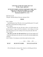 Đề thi tốt nghiệp cao đẳng nghề phần lý thuyết ngành quản trị  doanh nghiệp vừa và nhỏ đề số  (12)