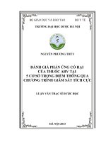Đánh giá phản ứng có hại của thuốc ARV