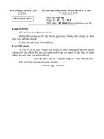 Tập đề  tham dự đề thi học sinh giỏi lớp 12 môn ngữ văn Cà Mau