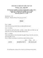 Đề thi tốt nghiệp cao đẳng nghề phần lý thuyết ngành quản trị  doanh nghiệp vừa và nhỏ đề số  (9)