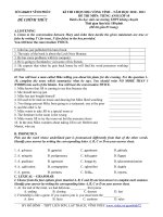 Đề thi học sinh giỏi Tiếng Anh lớp 10 số 16