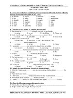 Đề luyện thi học sinh giỏi Tiếng Anh lớp 8 số 81