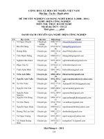 bộ đề thi tốt nghiệp phần thực hành cao đẳng nghề ngành điện công nghiệp đề số (22).DOC