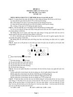 đề thi thử đại học môn sinh các trường THPT trên toàn quốc đề số  (4)