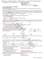 Đề thi thử và đáp án Vật Lý THPT Quốc Gia 2015 sở GD & ĐT Bến Tre